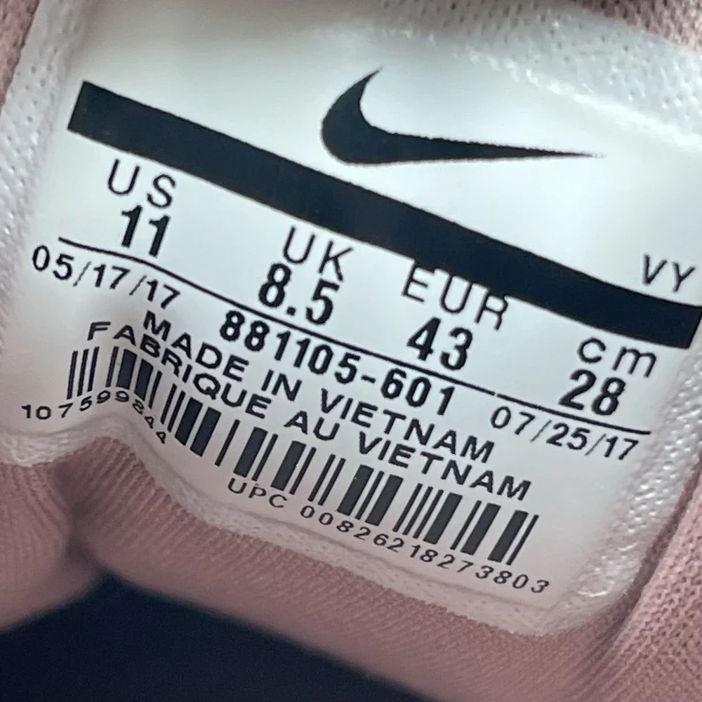 Nike Sneakers Womens 11 Air‎ Max 90 SE 881105-601 Pink Athletic Casual Shoes